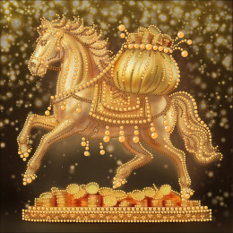 Набор для вышивания бисером и бусинами "Золотой конь"