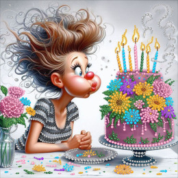 Рисунок на ткани для вышивания бисером "День рождения"