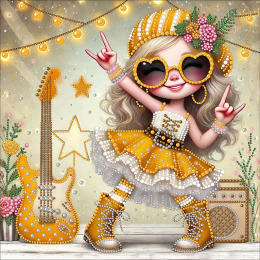 Рисунок на ткани для вышивания бисером и бусинами "Рок н рол"