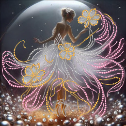 Набор для вышивания бисером и бусинами "Дюймовочка 2"