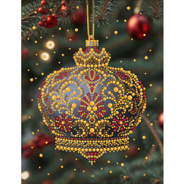 Рисунок на ткани для вышивания бисером и бусинами "Новогодние игрушки 12"