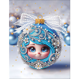 Рисунок на ткани для вышивания бисером и бусинами "Новогодние инрушки 13"