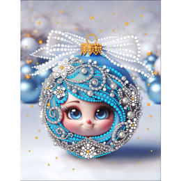 Набор для вышивания бусинами "Новогодние игрушки 13"