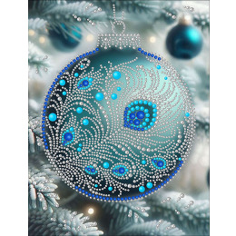 Рисунок на ткани для вышивания бисером "Новогодние игрушки 17"