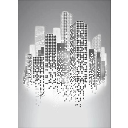 Рисунок на ткани для вышивания бисером Город